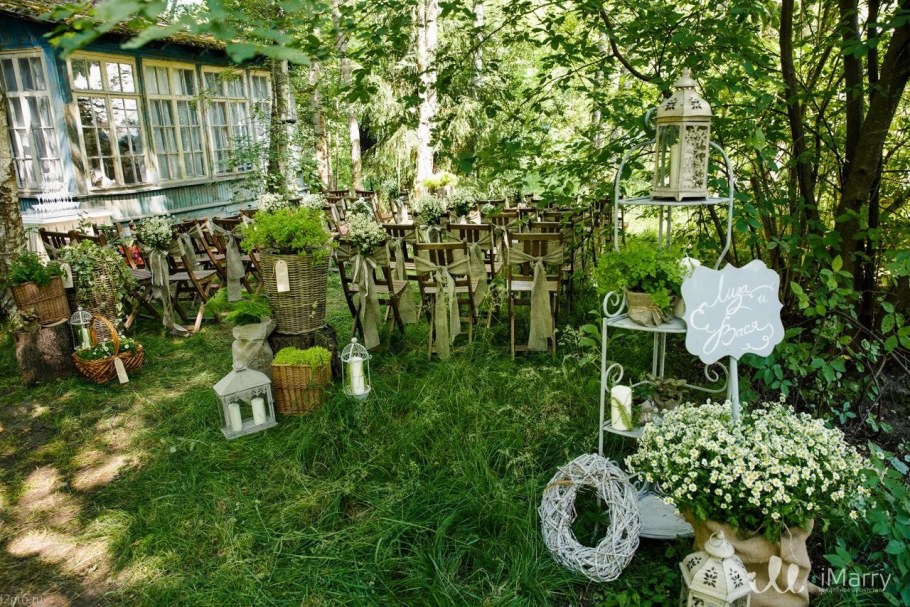 Украшение дачного участка к свадьбе