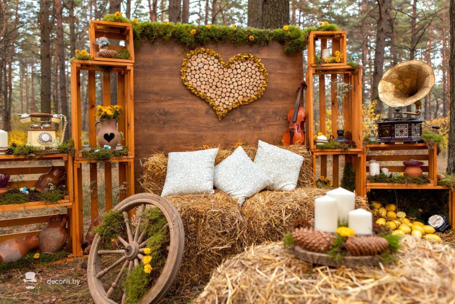 Украшение свадьбы на природе