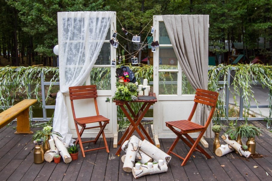 Украшение дачи к свадьбе