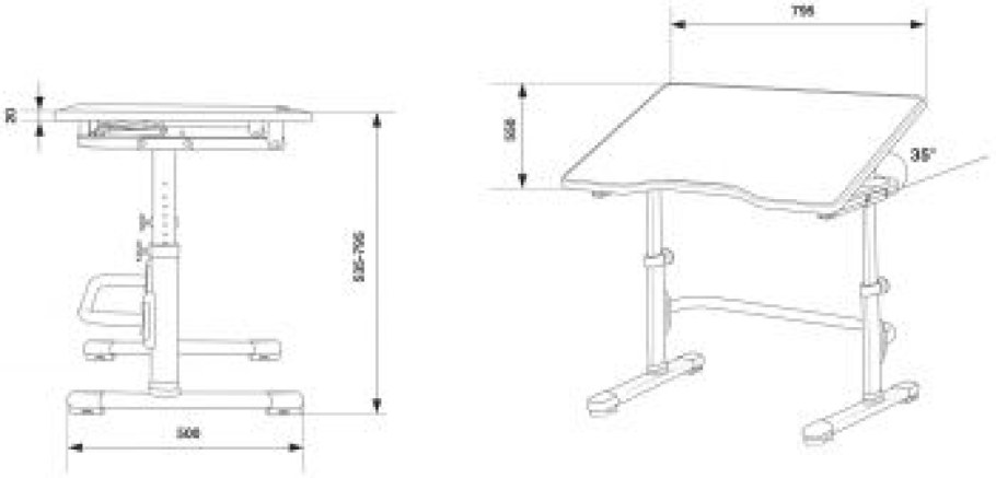 Парта для школьника Размеры