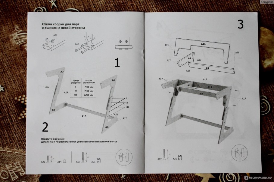 Комплект парта и стул - трансформер FUNDESK bellissima Blue