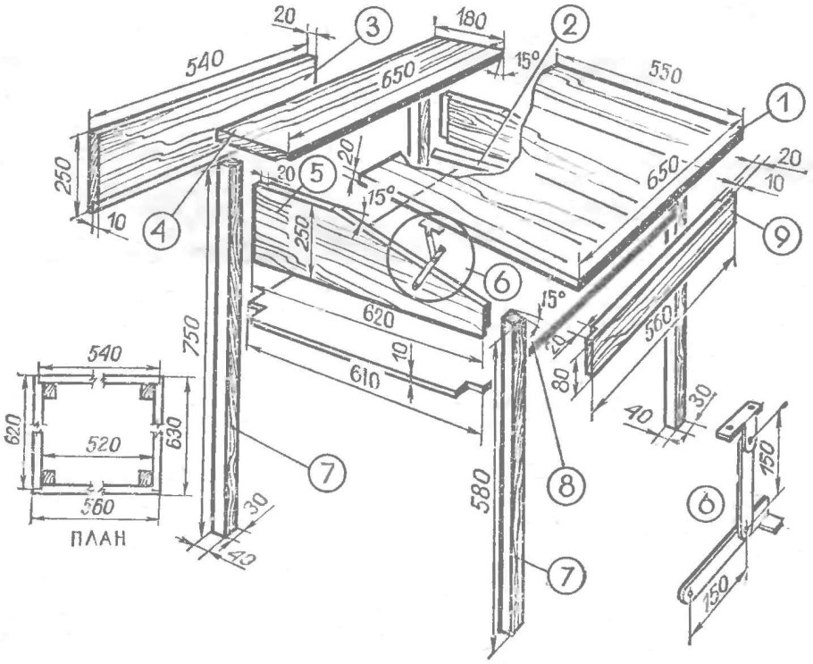Растущая парта из фанеры чертежи
