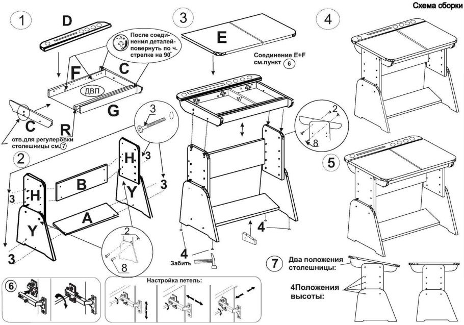 Стол конторка для работы стоя