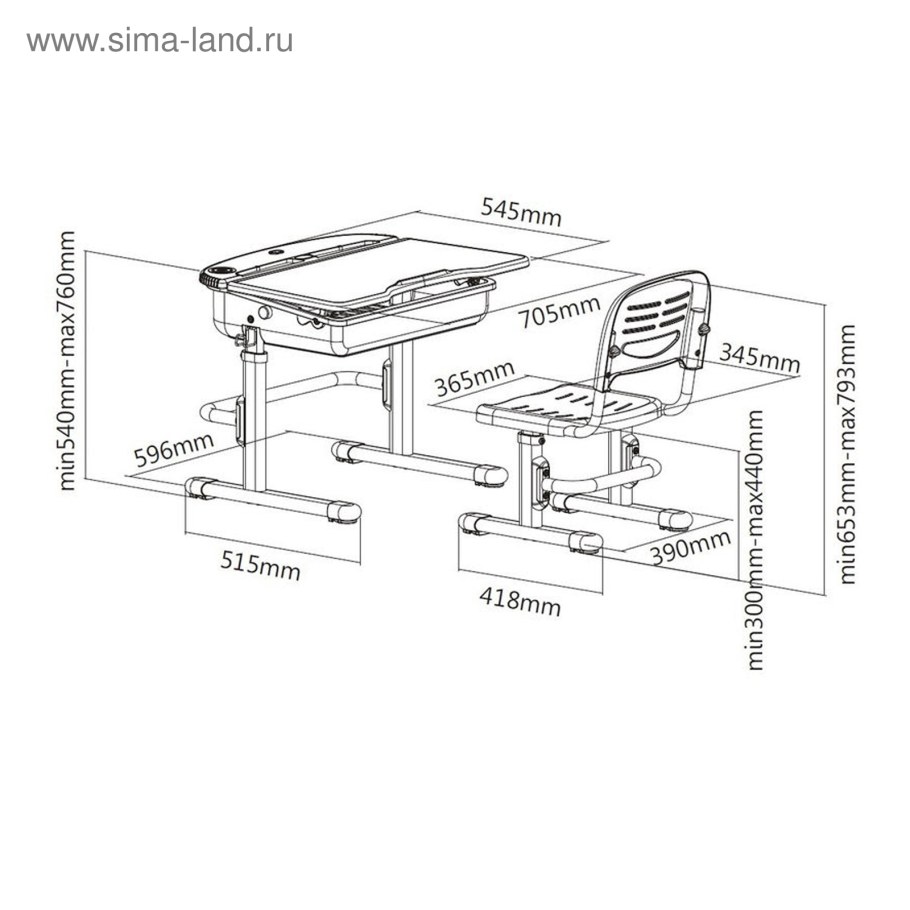 Парта Школярик схема сборки