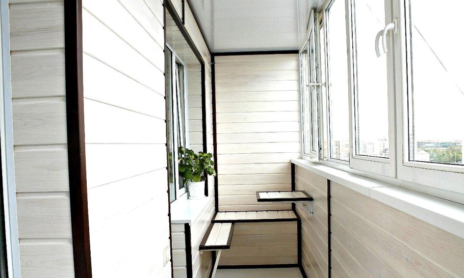 Отделка балкона 6 м