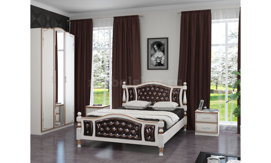 Спальный гарнитур Палермо белый глянец