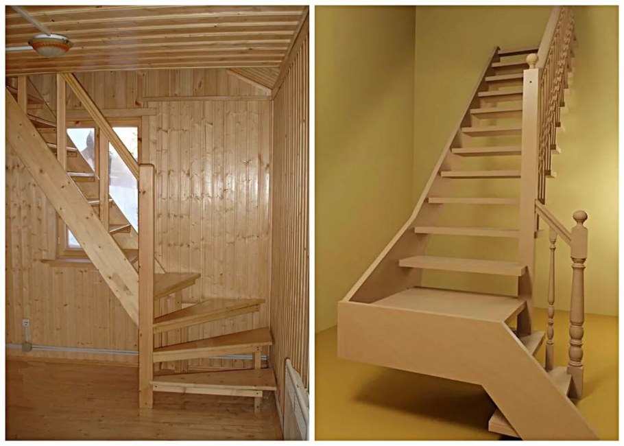 Лестница на 2 этаж на даче