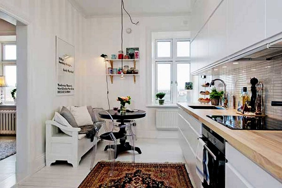 Кухонный диван в скандинавском стиле