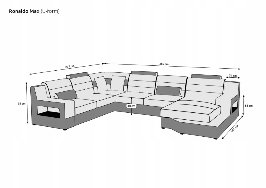 Угловой диван габариты 2600х1600