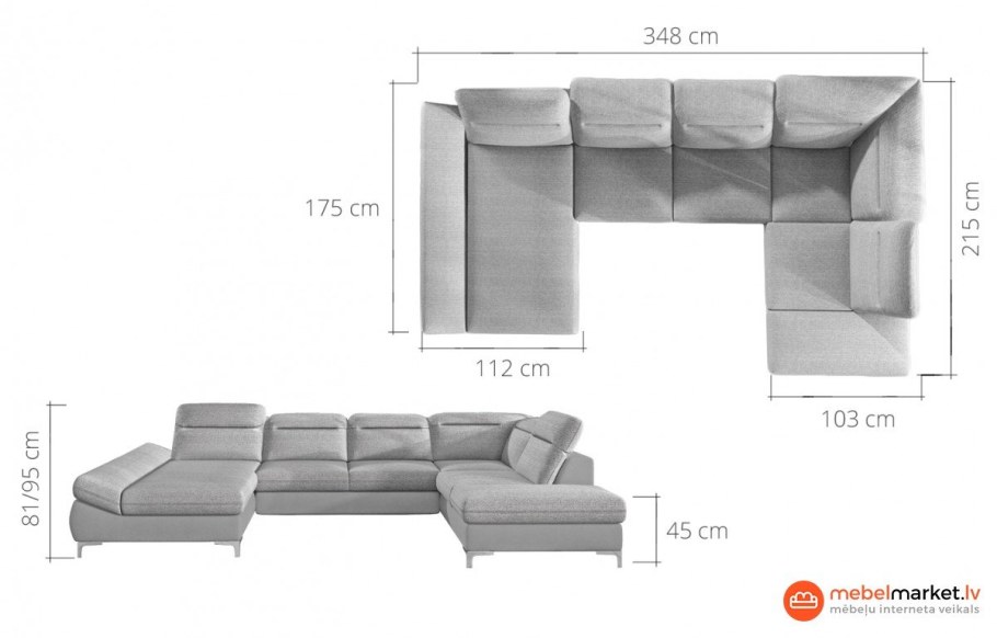 Угловой диван габариты 2500х2000