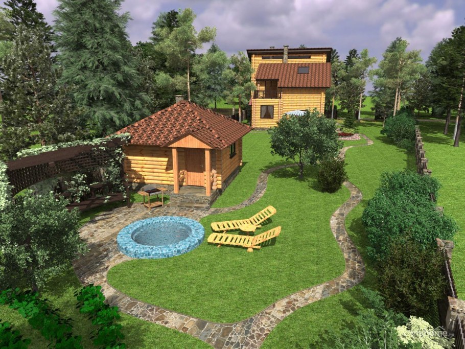 Красивый участок на даче