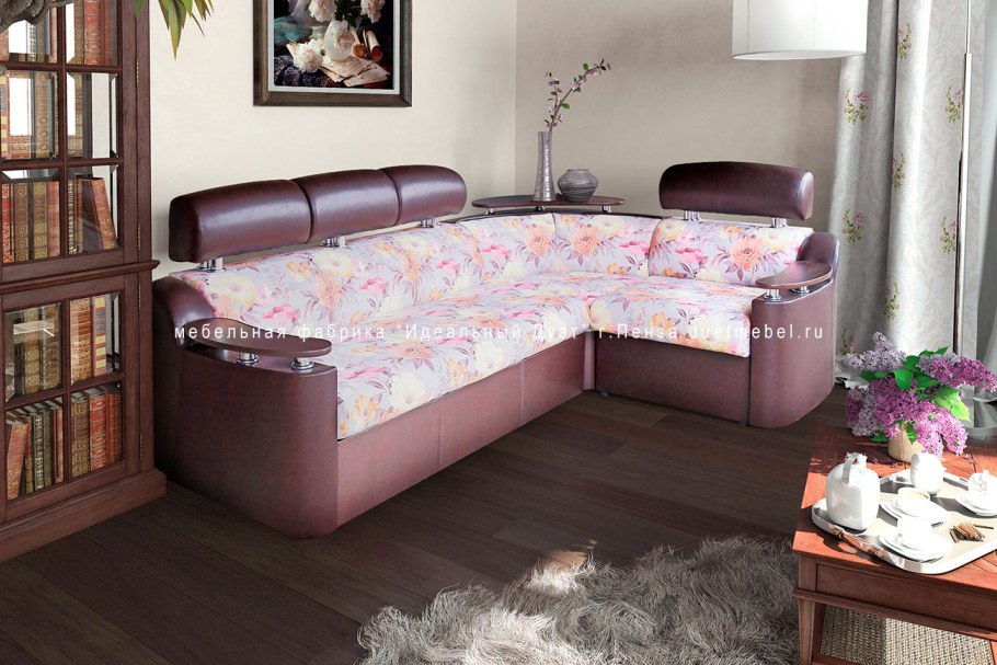 Диван угловой Верона Velvet Coral