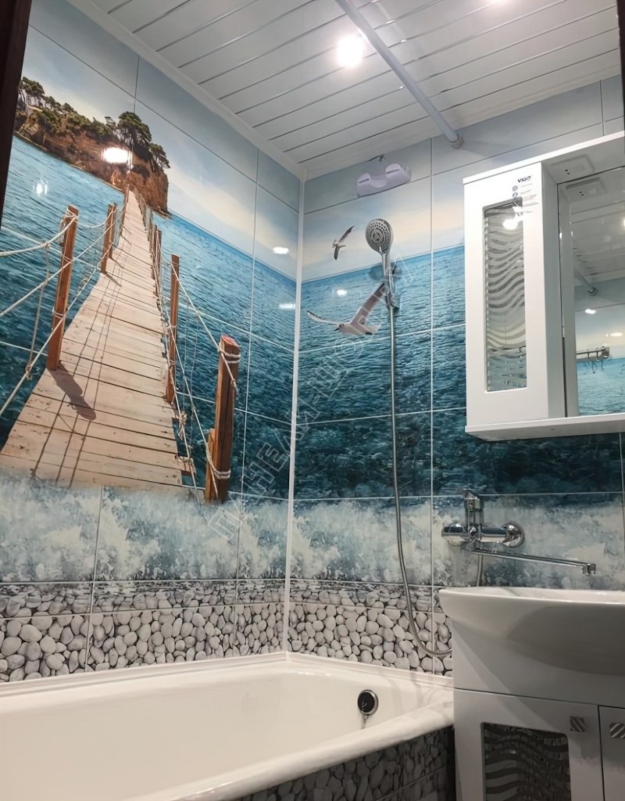 Панели для ванной комнаты серые