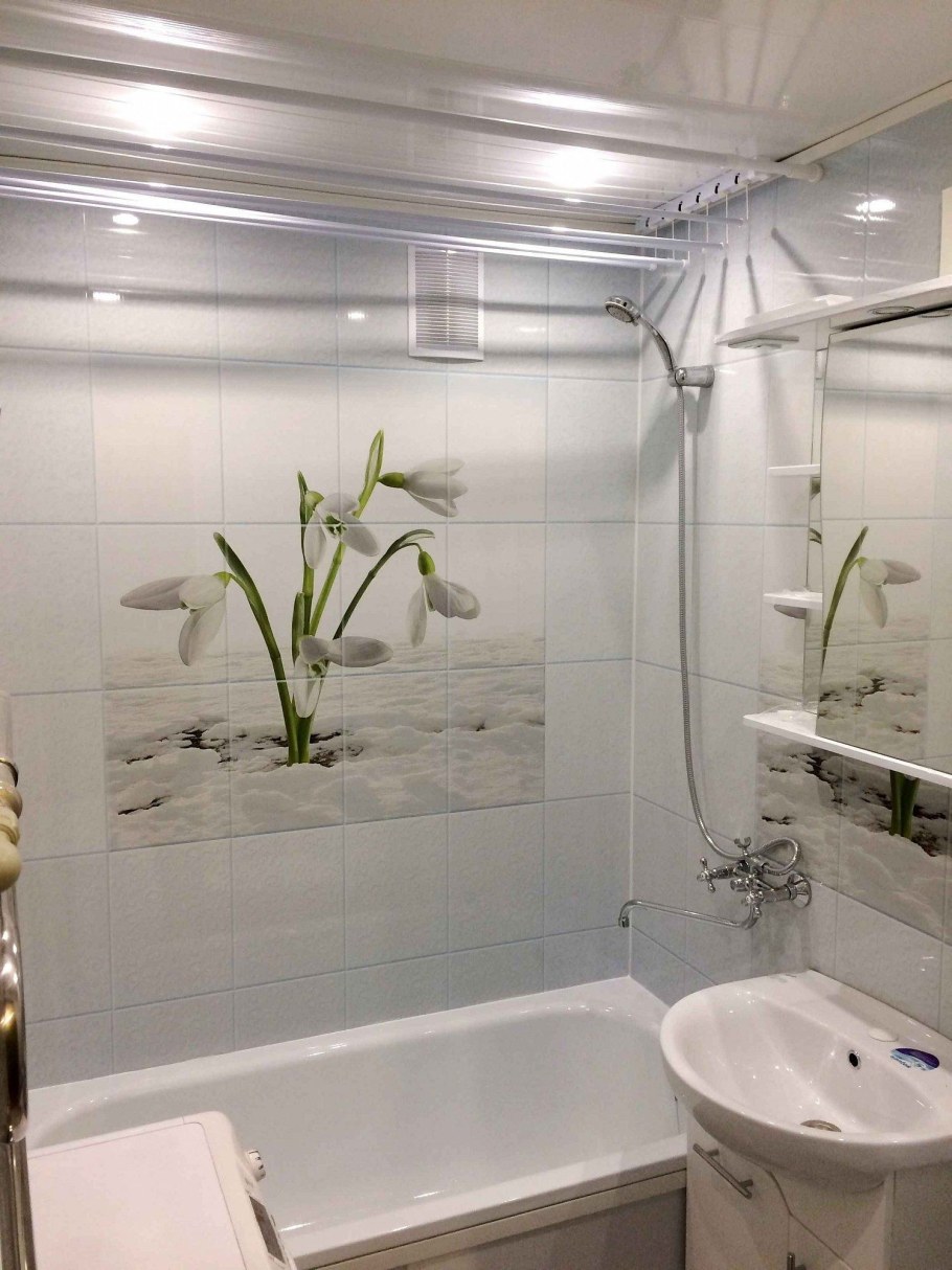 Отделка ванной комнаты пластиковыми панелями