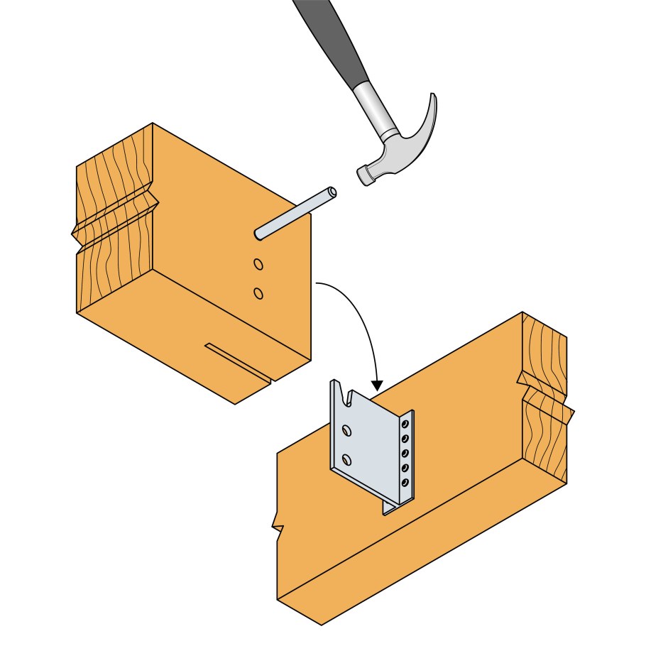 Металлический крепеж для бруса 150#50 к металлу