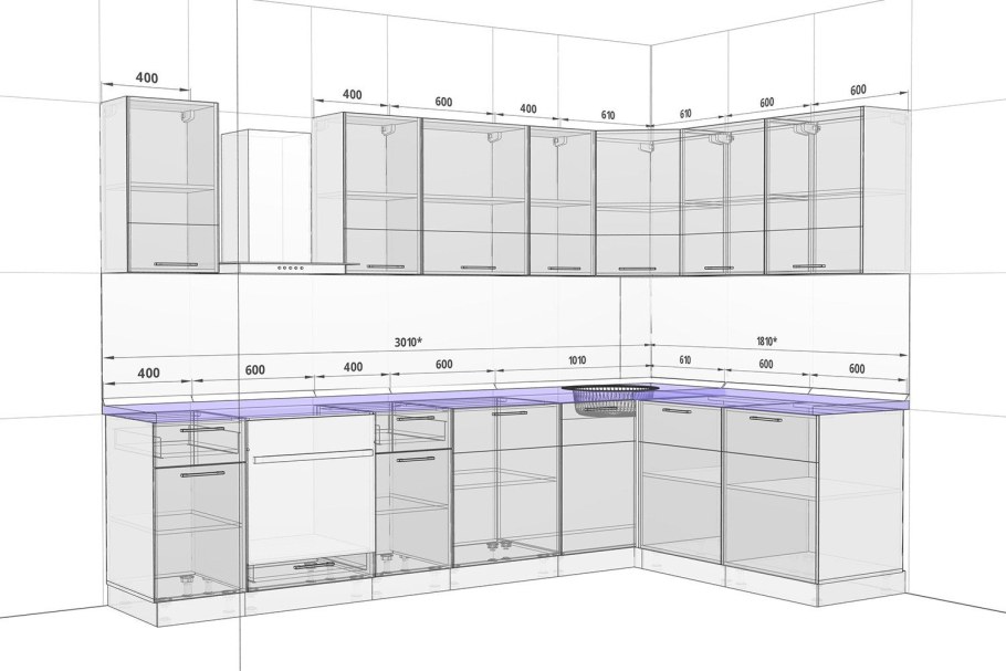 Кухня Виола 1,6 м (Зарон)