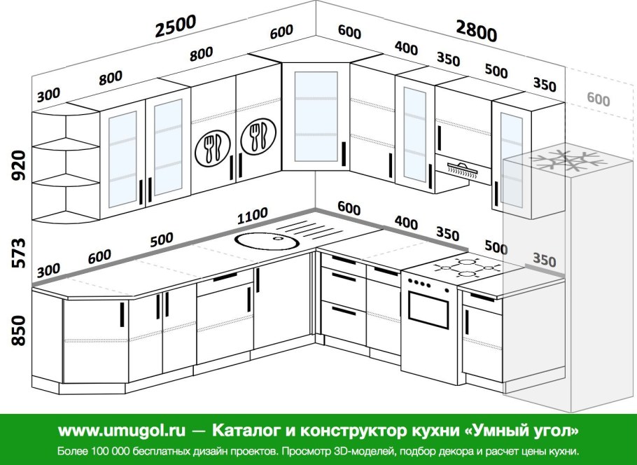 Пошаговая инструкция, как спроектировать и установить кухонный гарнитур в кухне 6 кв.м