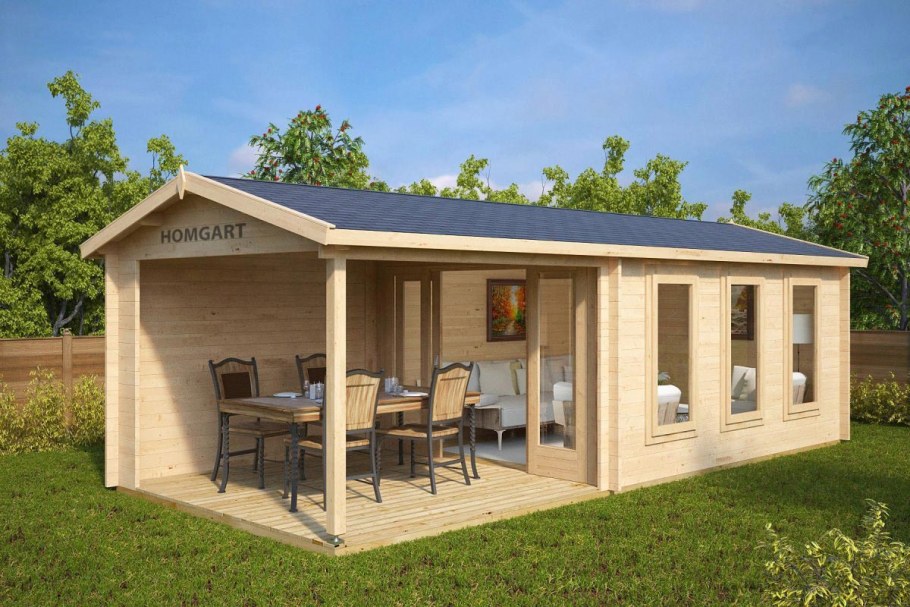 Бытовка с верандой 2,3м * 5,8м, утепленная