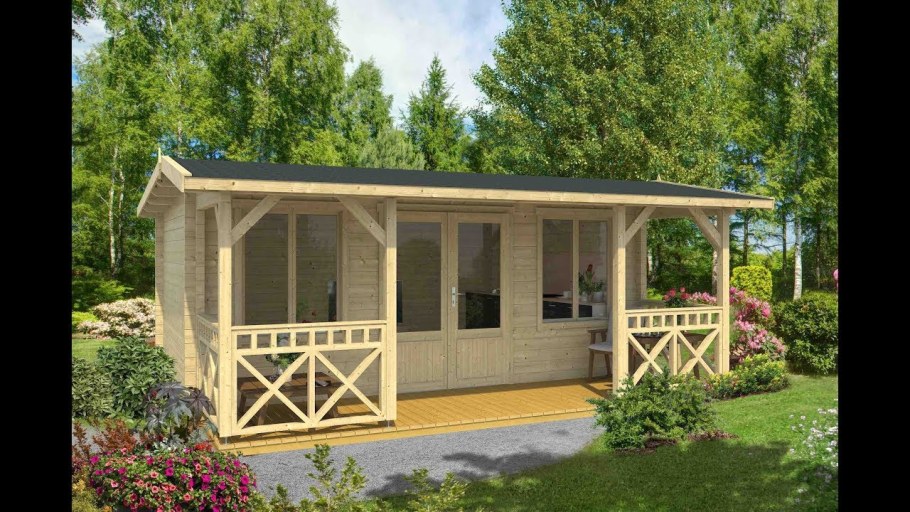 Дачная бытовка с верандой Зодчий