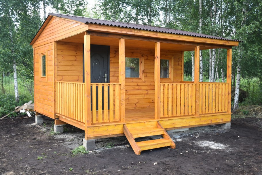 Летняя кухня с верандой