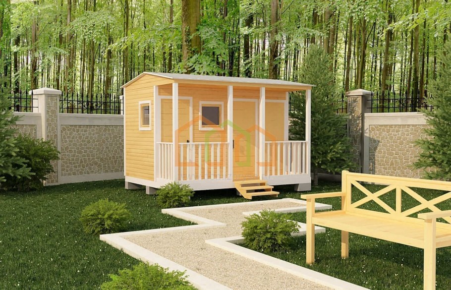 Хозблок с верандой