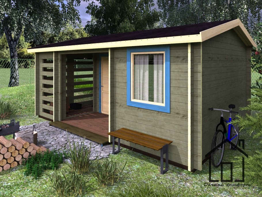 Красивые беседки с хозблоком