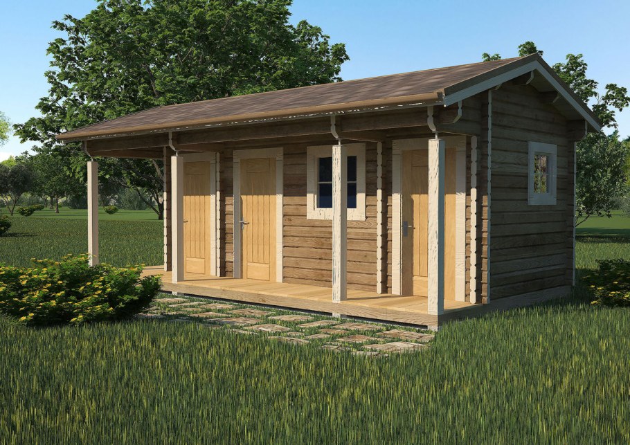 Хозблок с террасой