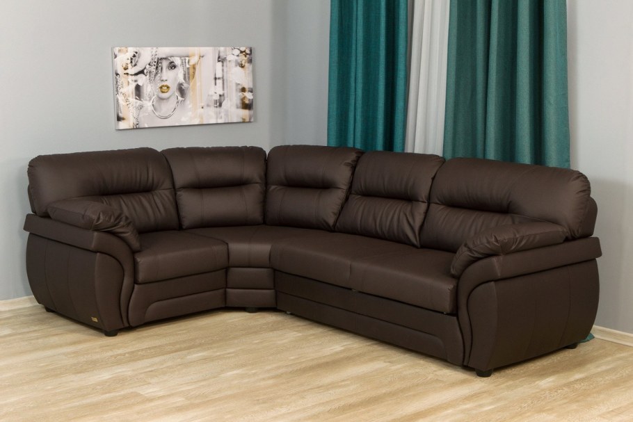 Диван Бристоль Бруклин угловой кожаный