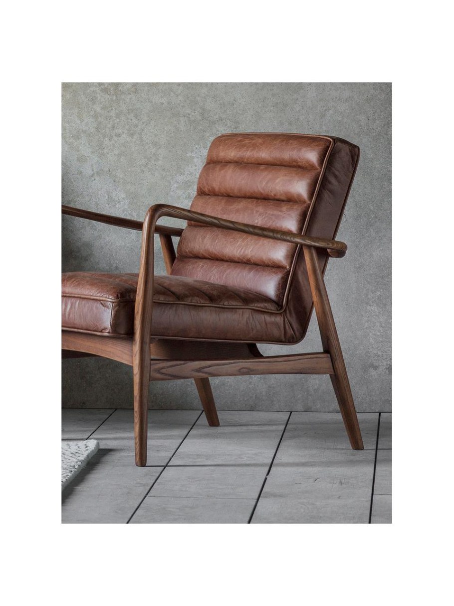Кресло Norbert Armchair Brown Vintage