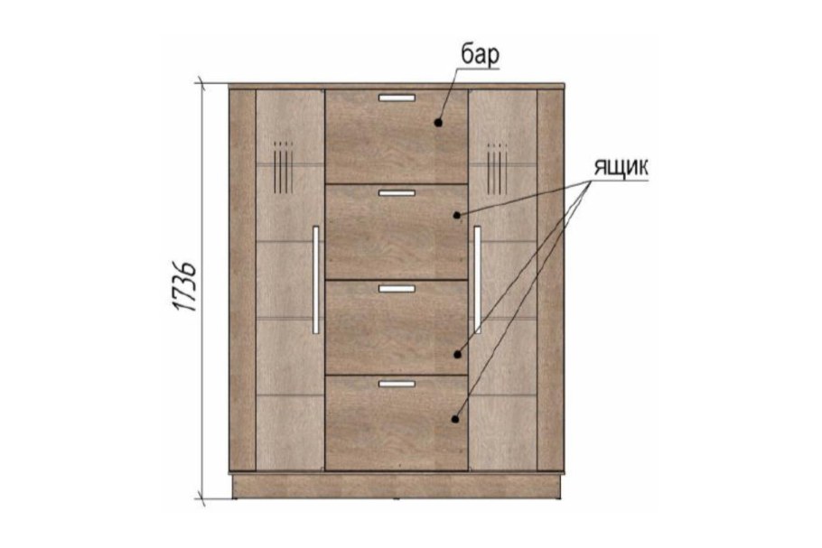 Прихожая Сидней мебель Черноземья