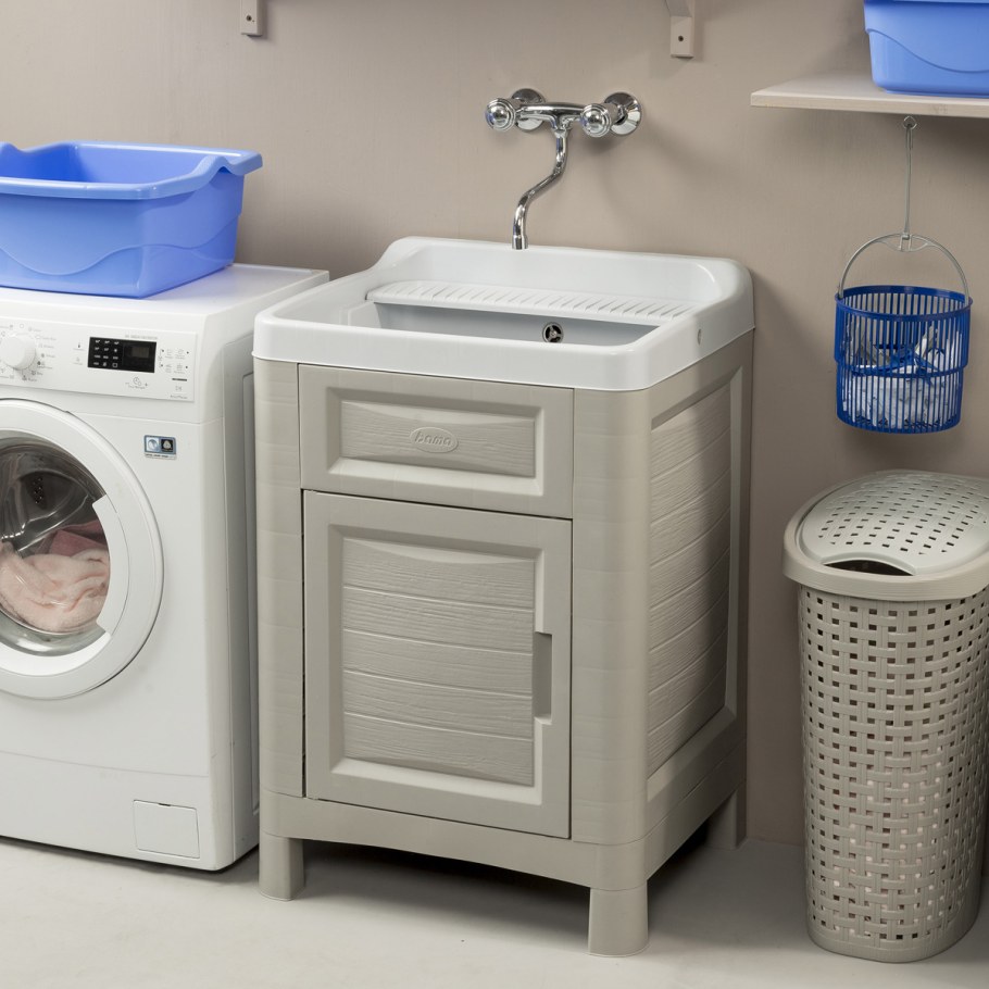 Умывальник дачный с ЭВН 20л антик кран-клавиша Метлес