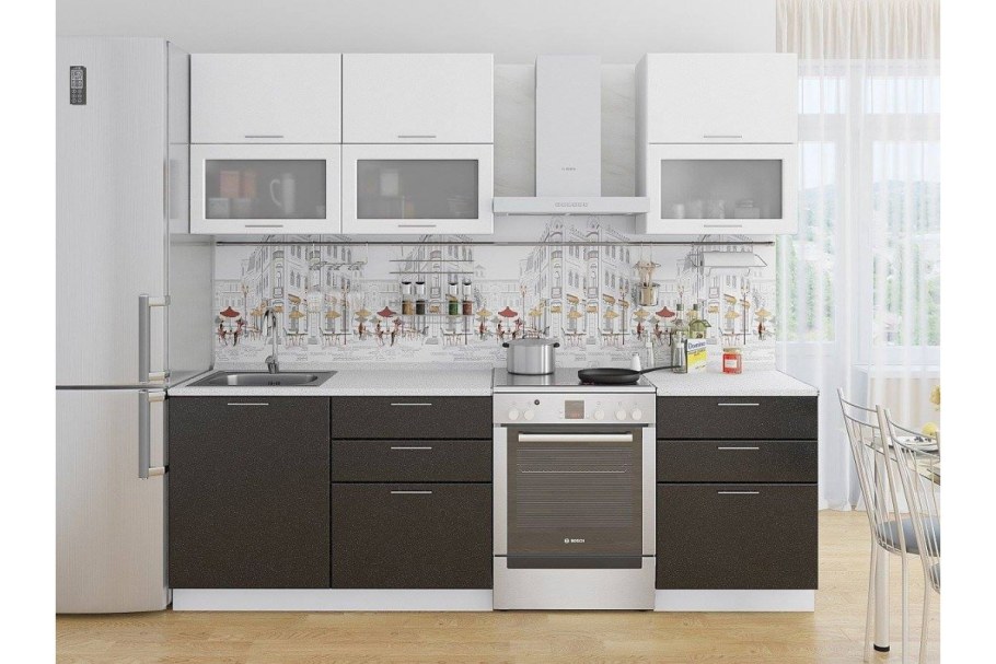 Прямая кухня Фьюжн-02 Brilliant