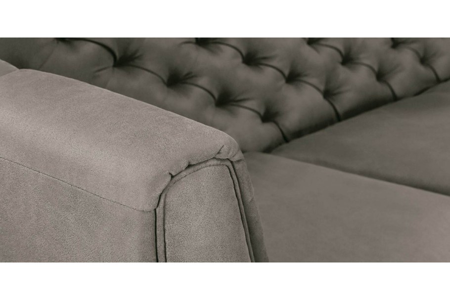 Диван Честер серый велюр