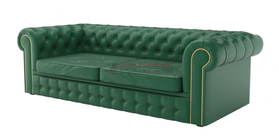 Диван Честер бежевый велюр