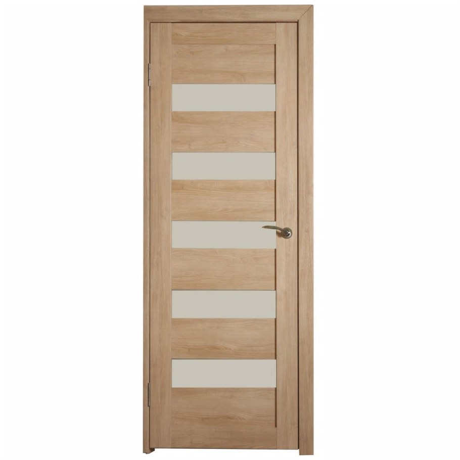 Дверь межкомнатная Дюплекс 80x200 см, ПВХ, цвет белёный дуб