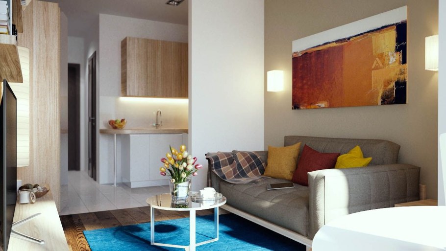 Планировка кухни студии