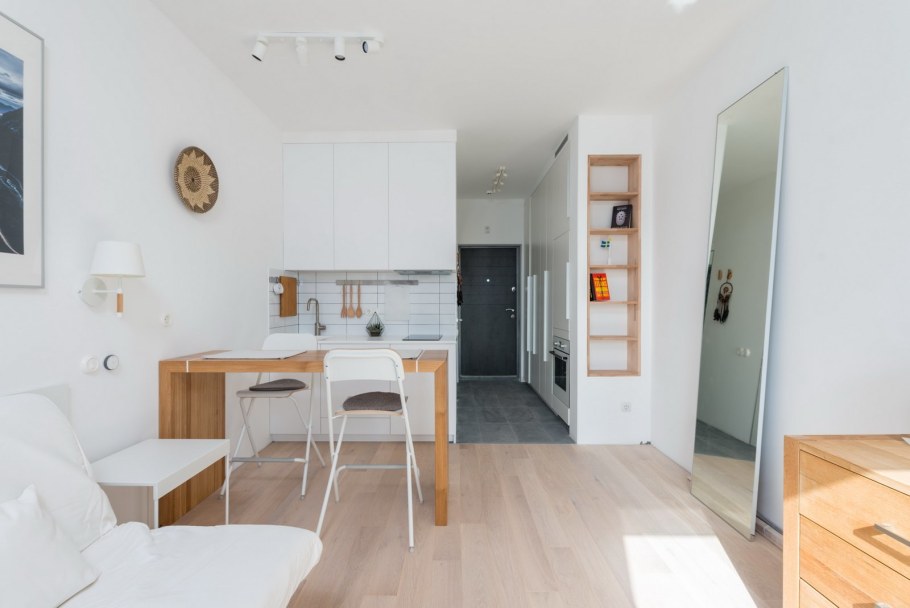 Перепланировка однокомнатной квартиры в студию 30 кв.м