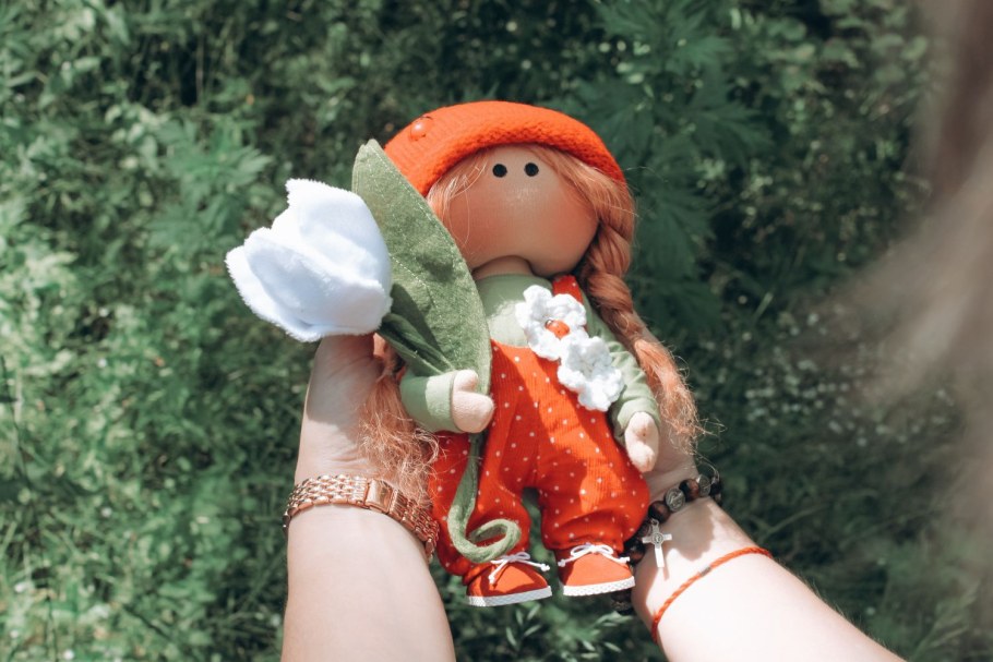 Интерьерная кукла рыжая в полный рост