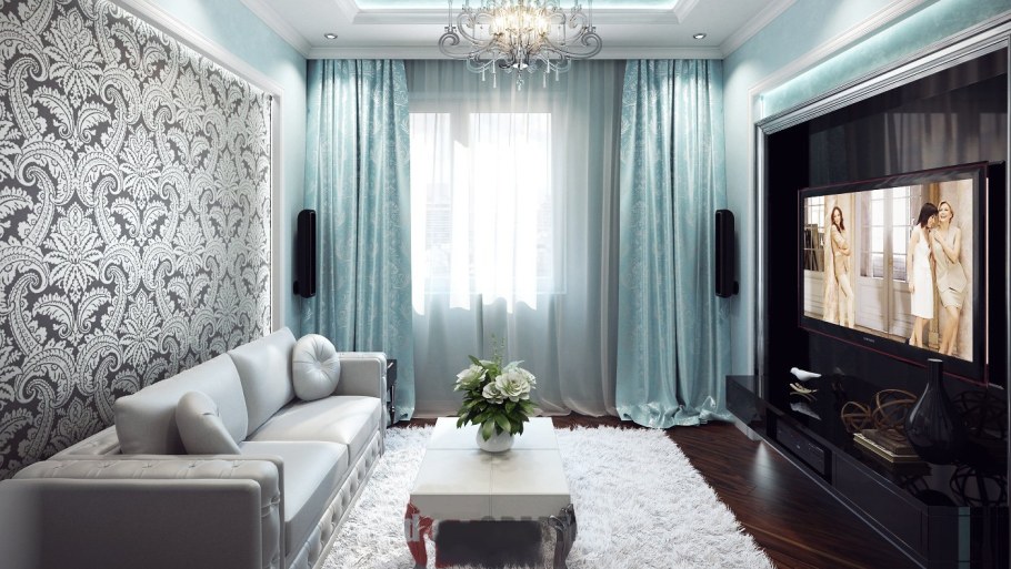 Обои для маленького зала