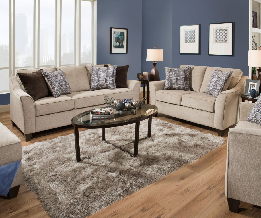 Contemporary Sofa Taupe Color