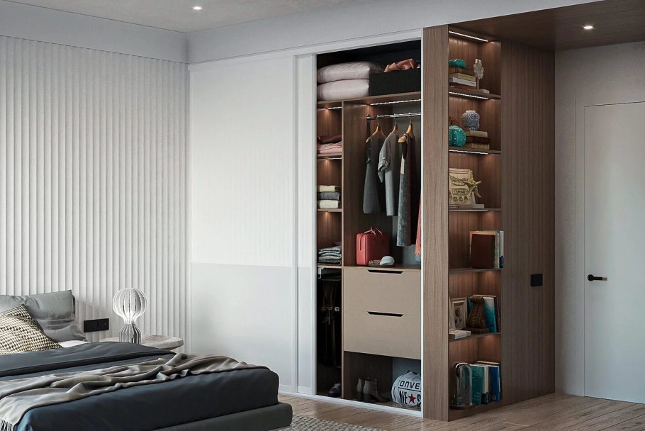 Разделение шкафа на секции