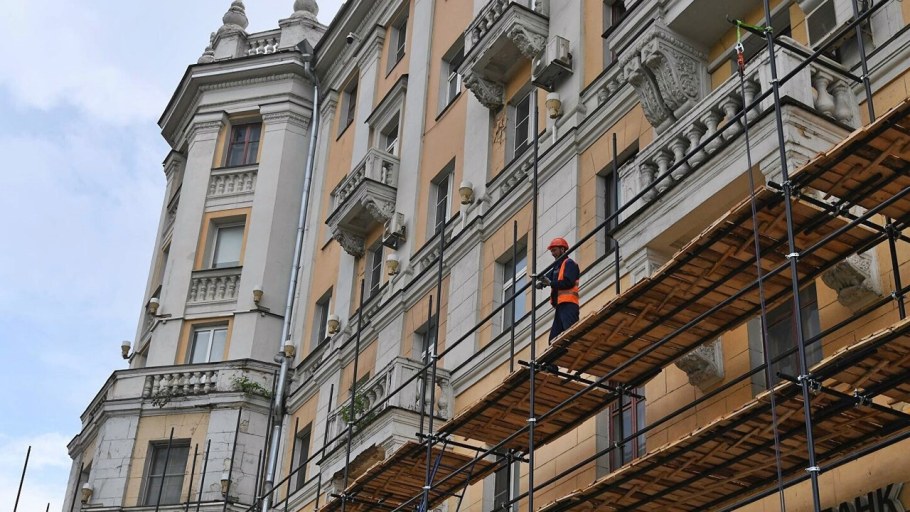 Капремонт фасада школы