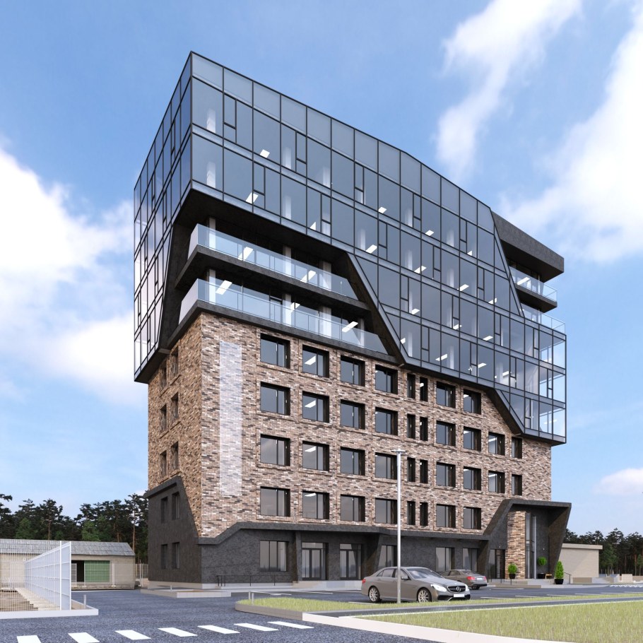 Многоэтажное офисное здание