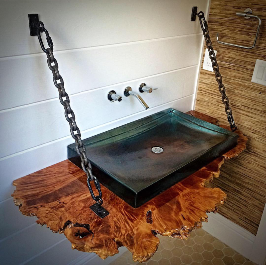 Раковина из каменного дерева