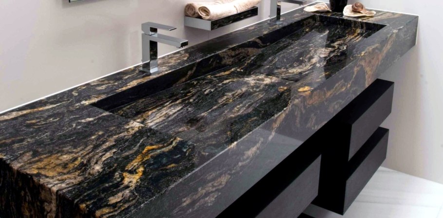 Раковина из натурального камня интерьер