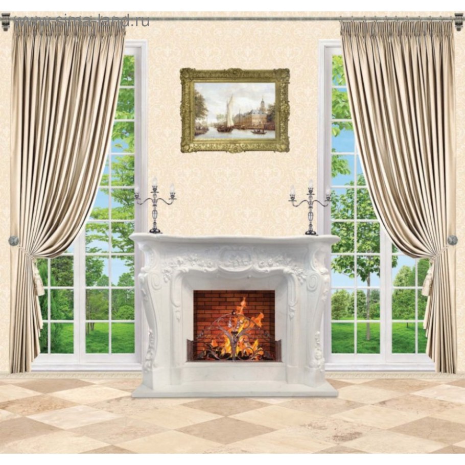 Видео с камином и треском дров