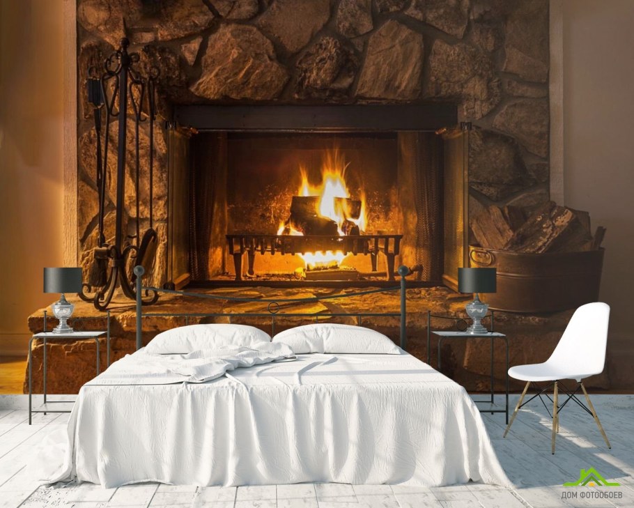 Фотообои камин