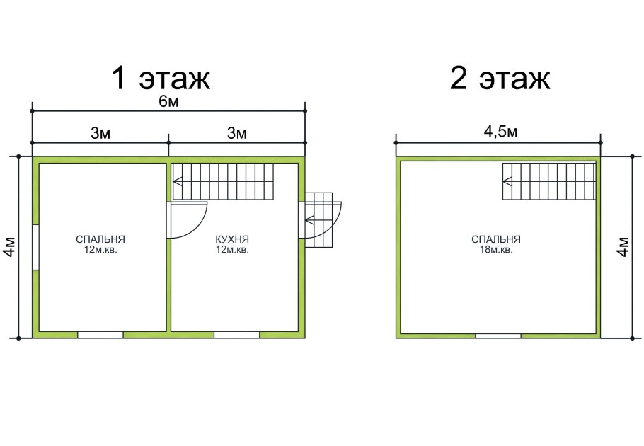 6 На 4 домик планировка