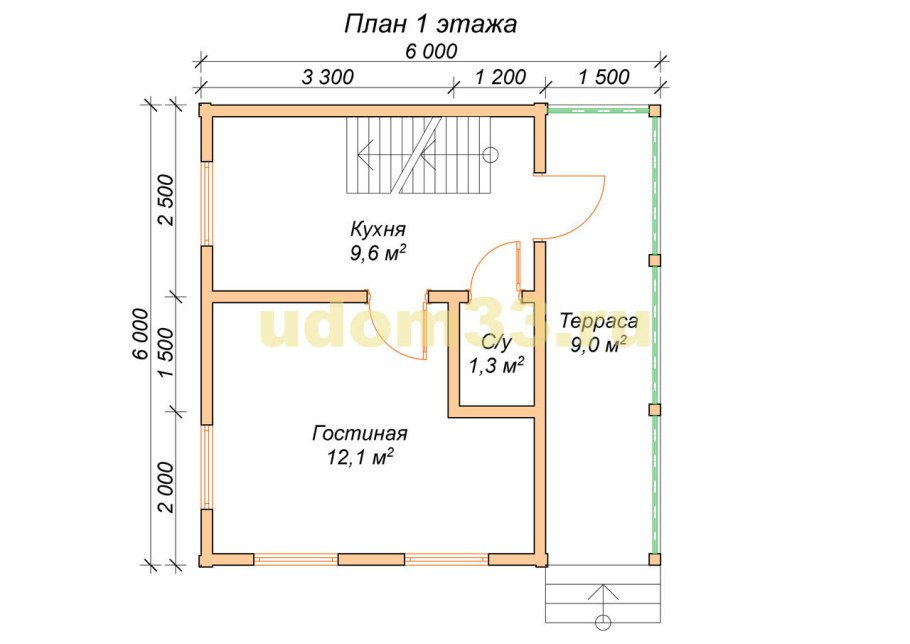 Каркасный домик 6х4 одноэтажный проекты