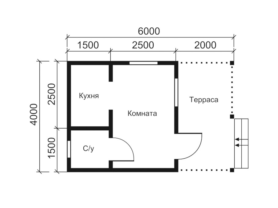 Каркасный дом 24м2